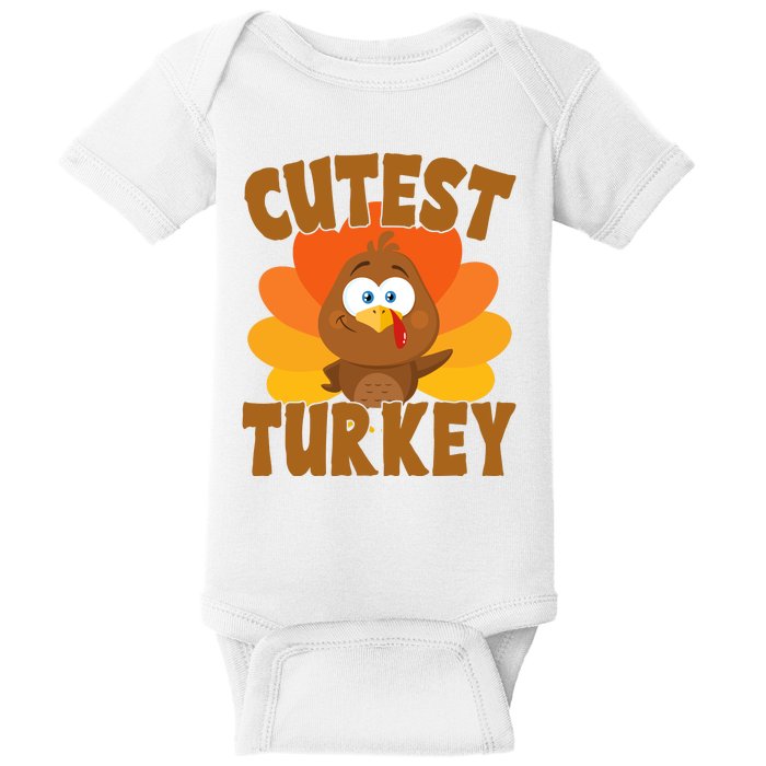 Cutest Turkey Thanksgiving Festive Baby Bodysuit