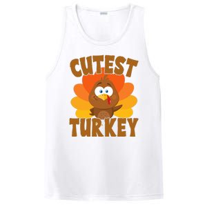 Cutest Turkey Thanksgiving Festive PosiCharge Competitor Tank