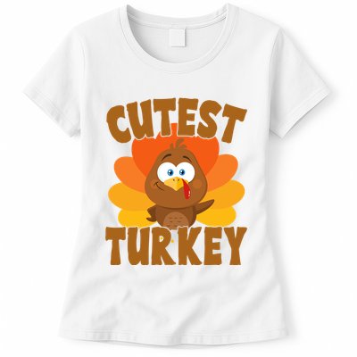 Cutest Turkey Thanksgiving Festive Womens T-Shirt