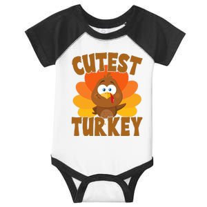 Cutest Turkey Thanksgiving Festive Infant Baby Jersey Bodysuit