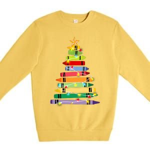 Christmas Tree Teacher Student Xmas Holiday Pajamas Premium Crewneck Sweatshirt