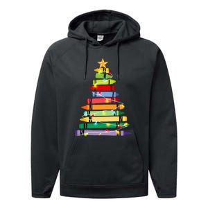 Christmas Tree Teacher Student Xmas Holiday Pajamas Performance Fleece Hoodie