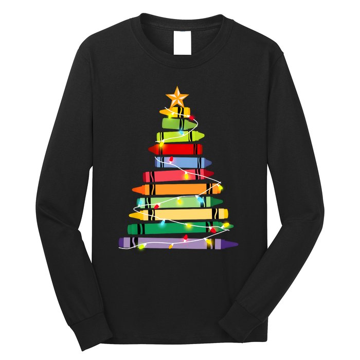 Christmas Tree Teacher Student Xmas Holiday Pajamas Long Sleeve Shirt