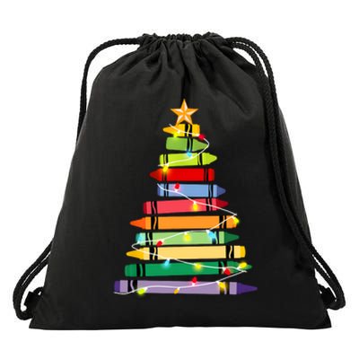 Christmas Tree Teacher Student Xmas Holiday Pajamas Drawstring Bag