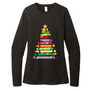 Christmas Tree Teacher Student Xmas Holiday Pajamas Womens CVC Long Sleeve Shirt