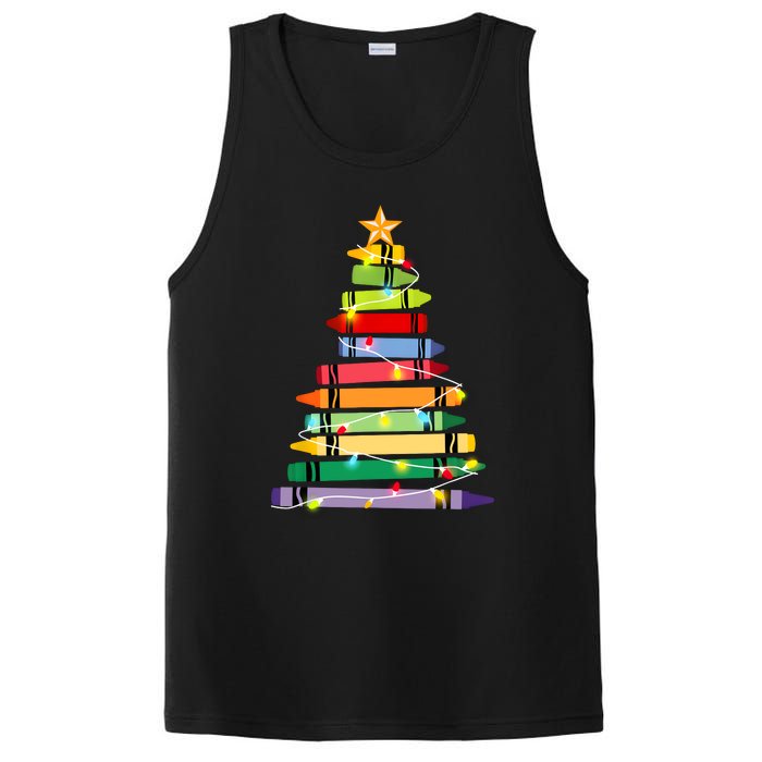 Christmas Tree Teacher Student Xmas Holiday Pajamas PosiCharge Competitor Tank