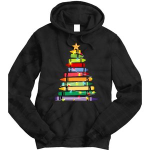 Christmas Tree Teacher Student Xmas Holiday Pajamas Tie Dye Hoodie