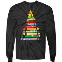 Christmas Tree Teacher Student Xmas Holiday Pajamas Tie-Dye Long Sleeve Shirt