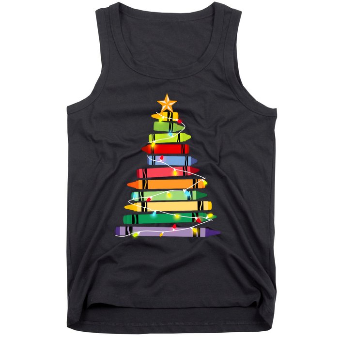 Christmas Tree Teacher Student Xmas Holiday Pajamas Tank Top