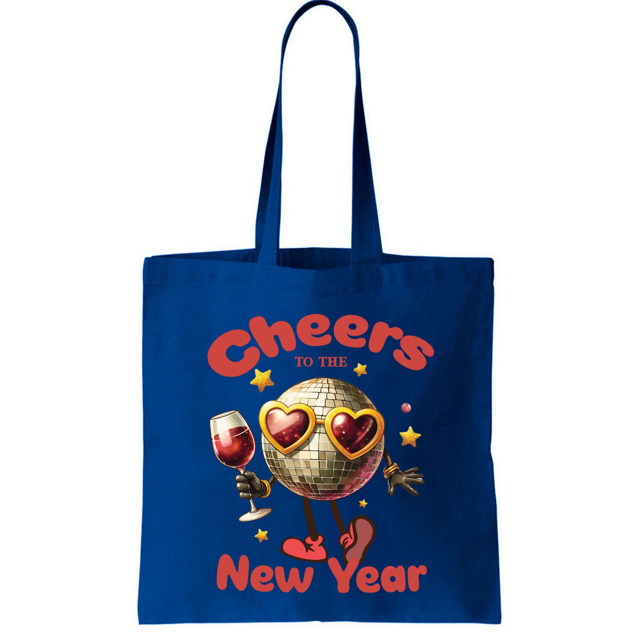 Cheers To The New Year 2025 Cute Funny Disco Ball Wine Party Gift Bag