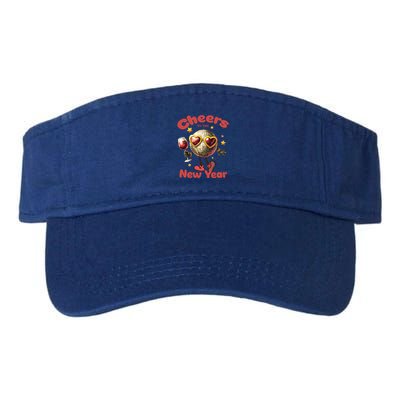 Cheers To The New Year 2025 Cute Funny Disco Ball Wine Party Gift Visor