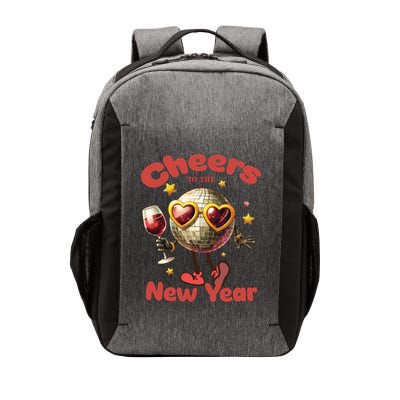 Cheers To The New Year 2025 Cute Funny Disco Ball Wine Party Gift Vector Backpack