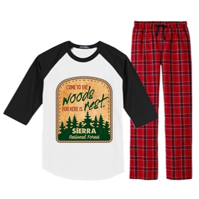 Come To The Woods For Here Is Rest Sierra National Forest Raglan Sleeve Pajama Set