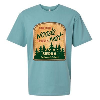 Come To The Woods For Here Is Rest Sierra National Forest Sueded Cloud Jersey T-Shirt