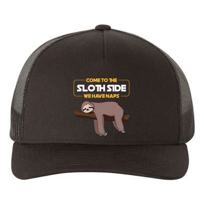Come To The Sloth Side Funny Sloth Pun Yupoong Adult 5-Panel Trucker Hat