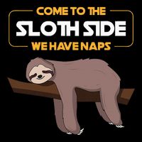 Come To The Sloth Side Funny Sloth Pun Drawstring Bag