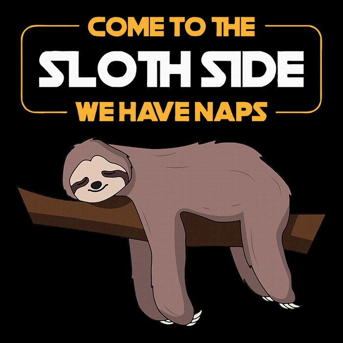 Come To The Sloth Side Funny Sloth Pun Drawstring Bag