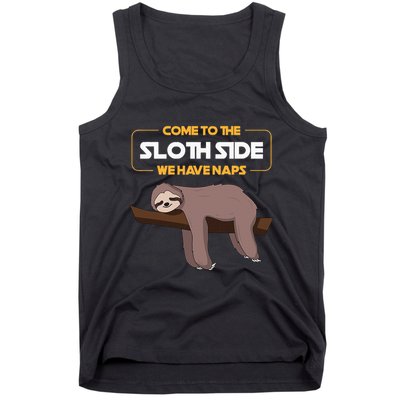 Come To The Sloth Side Funny Sloth Pun Tank Top
