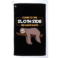 Come To The Sloth Side Funny Sloth Pun Golf Towel