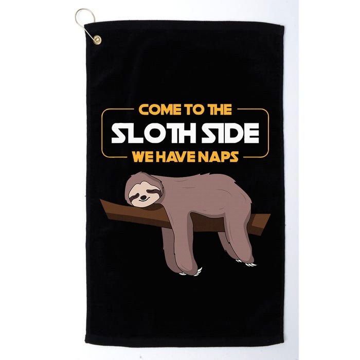 Come To The Sloth Side Funny Sloth Pun Golf Towel