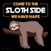 Come To The Sloth Side Funny Sloth Pun Cropped Pullover Crew