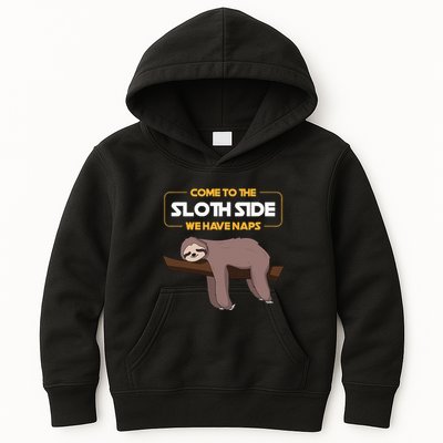 Come To The Sloth Side Funny Sloth Pun Kids Hoodie