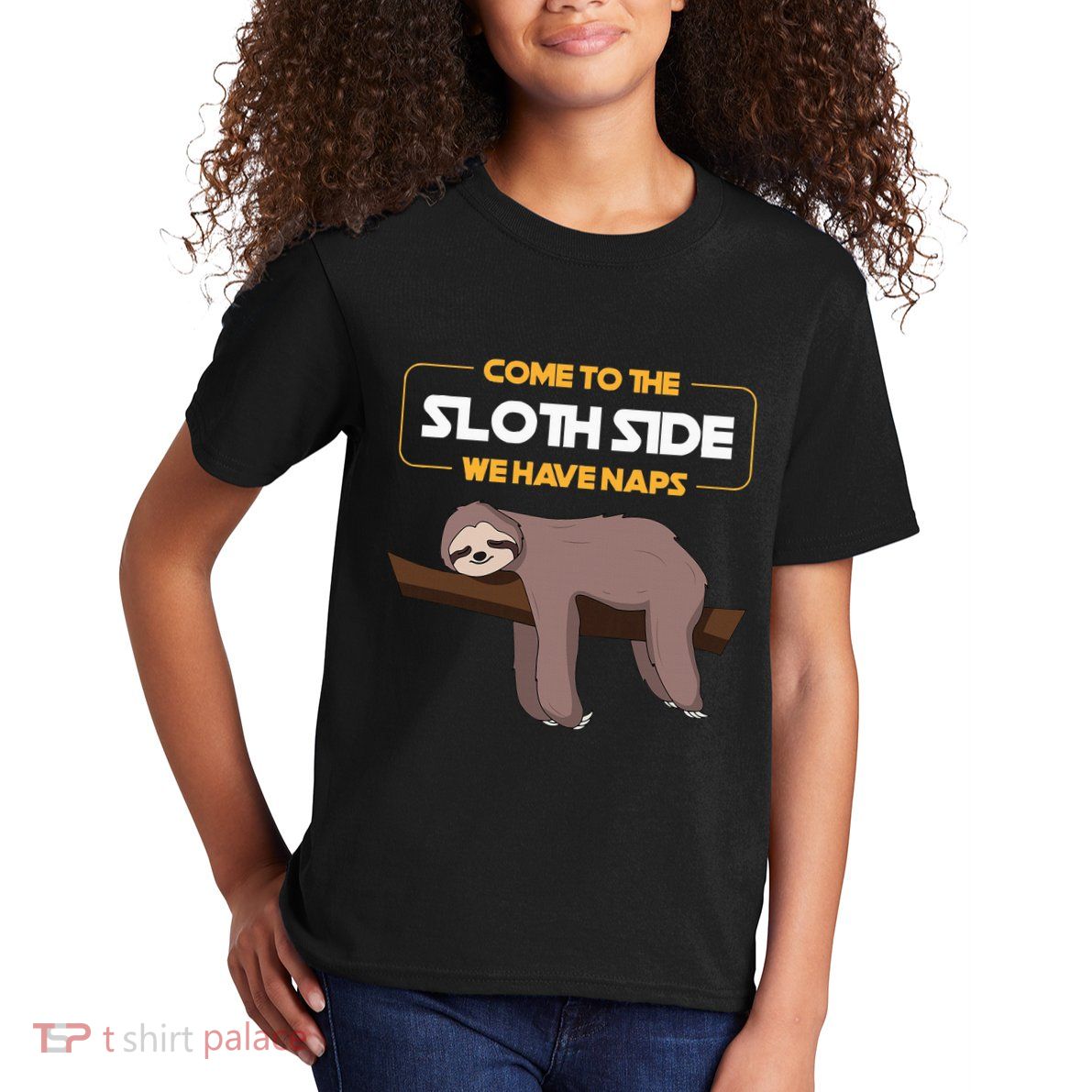 Come To The Sloth Side Funny Sloth Pun Kids T-Shirt