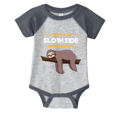 Come To The Sloth Side Funny Sloth Pun Infant Baby Jersey Bodysuit