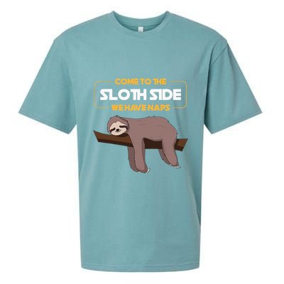 Come To The Sloth Side Funny Sloth Pun Sueded Cloud Jersey T-Shirt