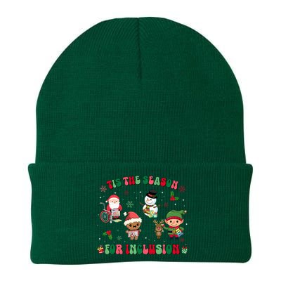 Christmas Teacher Tis The Season For Inclusion Sped Teacher Knit Cap Winter Beanie