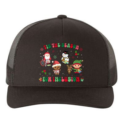 Christmas Teacher Tis The Season For Inclusion Sped Teacher Yupoong Adult 5-Panel Trucker Hat