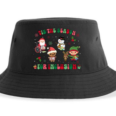 Christmas Teacher Tis The Season For Inclusion Sped Teacher Sustainable Bucket Hat