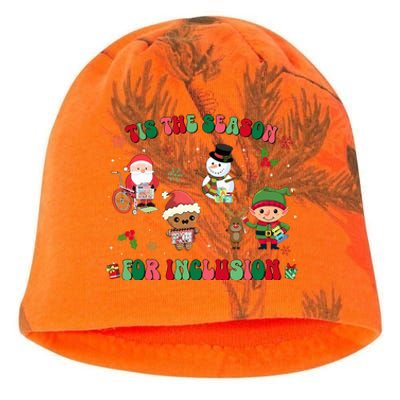 Christmas Teacher Tis The Season For Inclusion Sped Teacher Kati - Camo Knit Beanie