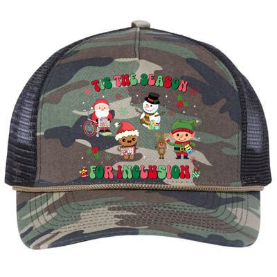 Christmas Teacher Tis The Season For Inclusion Sped Teacher Retro Rope Trucker Hat Cap