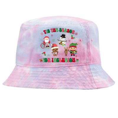 Christmas Teacher Tis The Season For Inclusion Sped Teacher Tie-Dyed Bucket Hat