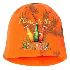 Cheers To The New Year 2025 New Year Festive Bottles Design Cute Gift Kati - Camo Knit Beanie