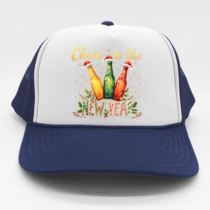 Cheers To The New Year 2025 New Year Festive Bottles Design Cute Gift Trucker Hat