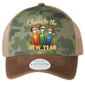 Cheers To The New Year 2025 New Year Festive Bottles Graphic Gift Legacy Tie Dye Trucker Hat