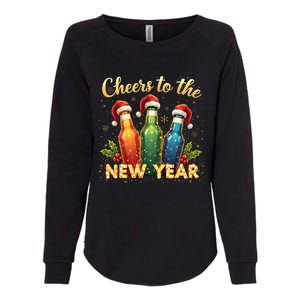 Cheers To The New Year 2025 New Year Festive Bottles Graphic Gift Womens California Wash Sweatshirt