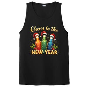 Cheers To The New Year 2025 New Year Festive Bottles Graphic Gift PosiCharge Competitor Tank