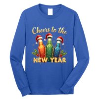 Cheers To The New Year 2025 New Year Festive Bottles Graphic Gift Long Sleeve Shirt