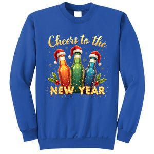 Cheers To The New Year 2025 New Year Festive Bottles Graphic Gift Sweatshirt