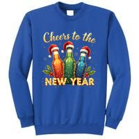 Cheers To The New Year 2025 New Year Festive Bottles Graphic Gift Sweatshirt