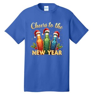 Cheers To The New Year 2025 New Year Festive Bottles Graphic Gift Tall T-Shirt