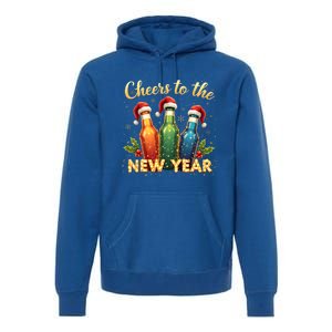 Cheers To The New Year 2025 New Year Festive Bottles Graphic Gift Premium Hoodie