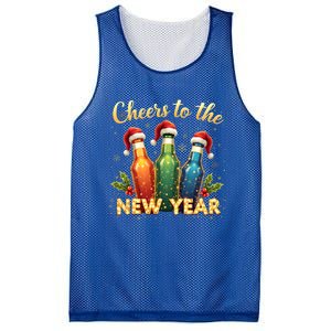 Cheers To The New Year 2025 New Year Festive Bottles Graphic Gift Mesh Reversible Basketball Jersey Tank