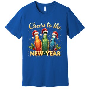 Cheers To The New Year 2025 New Year Festive Bottles Graphic Gift Premium T-Shirt