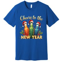 Cheers To The New Year 2025 New Year Festive Bottles Graphic Gift Premium T-Shirt