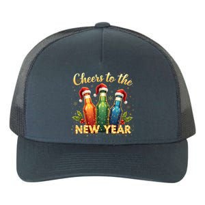 Cheers To The New Year 2025 New Year Festive Bottles Graphic Gift Yupoong Adult 5-Panel Trucker Hat