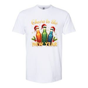 Cheers To The New Year 2025 New Year Festive Bottles Graphic Gift Softstyle CVC T-Shirt